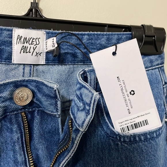 Princess Polly - Eugarie Wide Leg Jeans - Denim - Size 0 - Picture 5 of 5